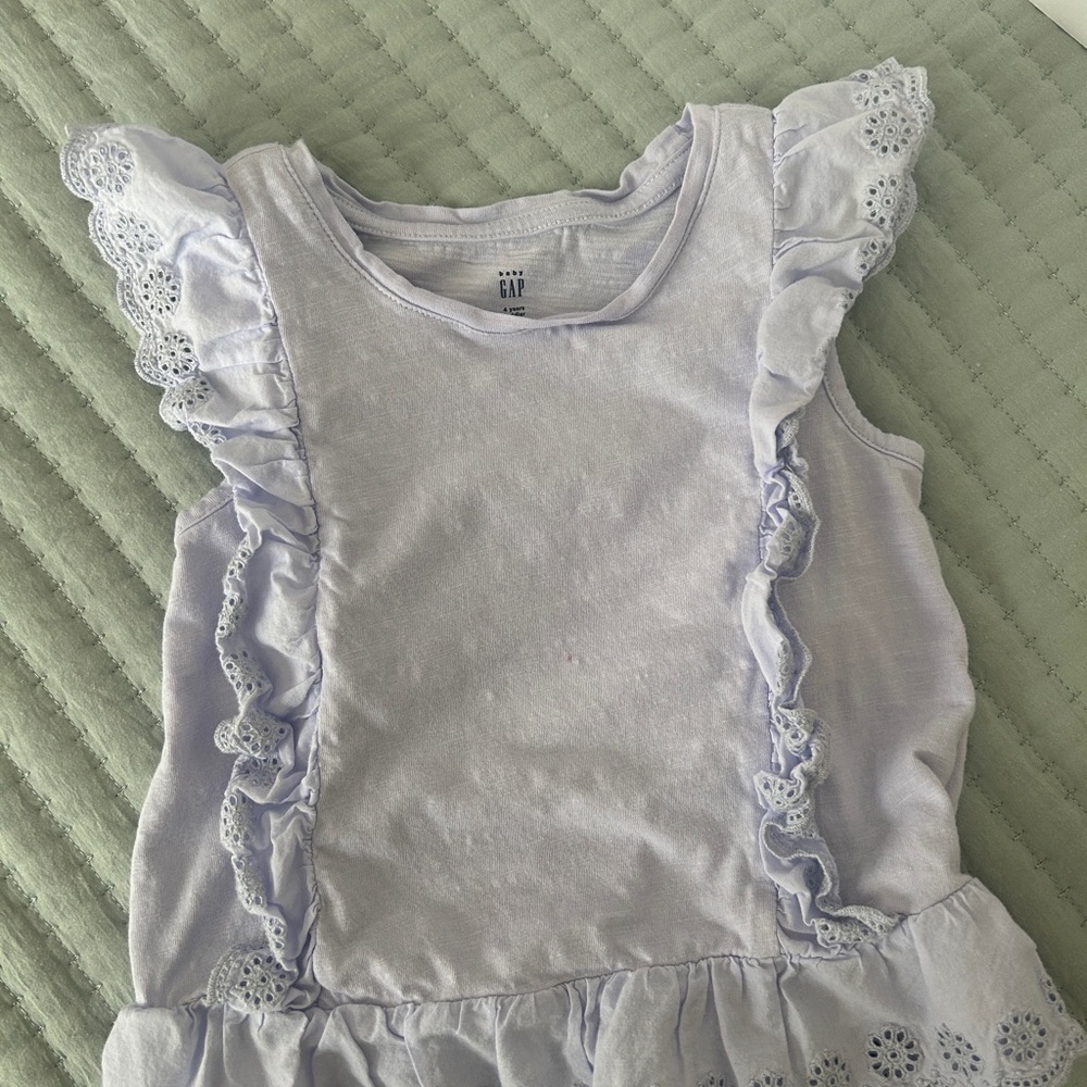 Light Blue Baby Gap Eyelet Shirt 4T